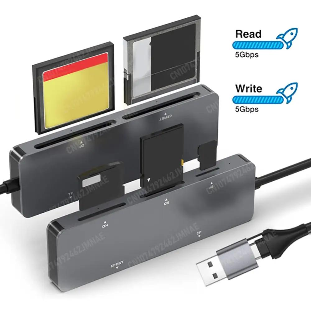 Ƽ ޸ ī , PC Ʈ ׼ C Ÿ  USB A , 5Gbps CFast, XD, CF, SD, TF , 5 in 1